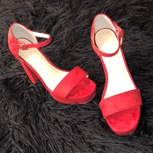 Red platform heel